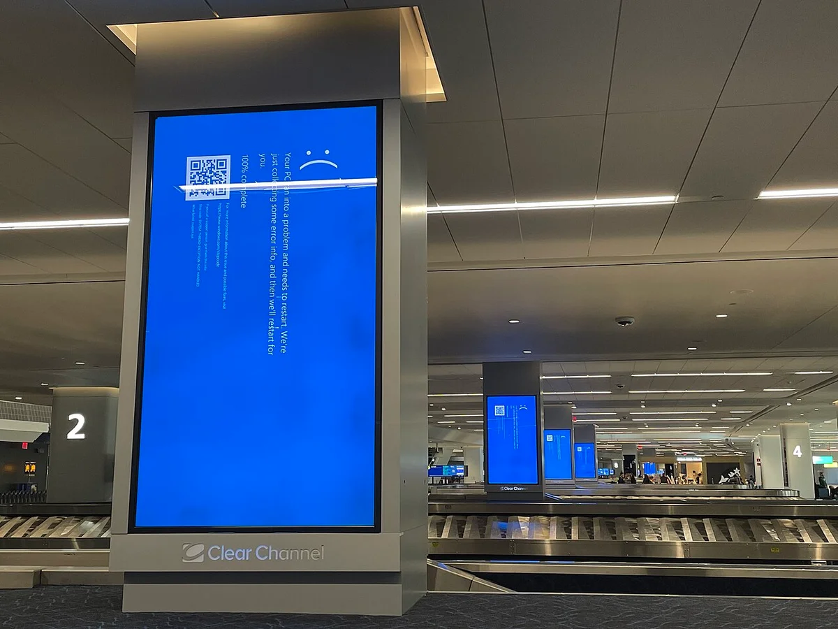 BSOD CrowdStrike en aeropuerto LaGuardia